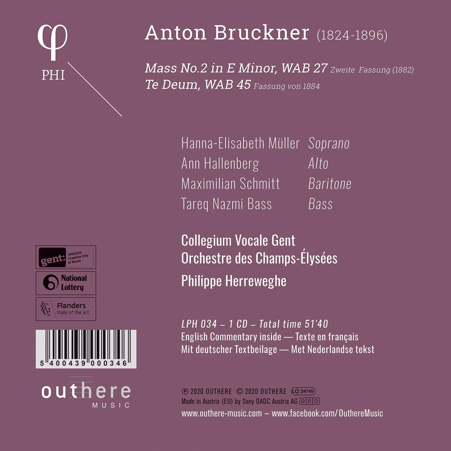 Bruckner: Mass No. 2 in E Minor & Te Deum
