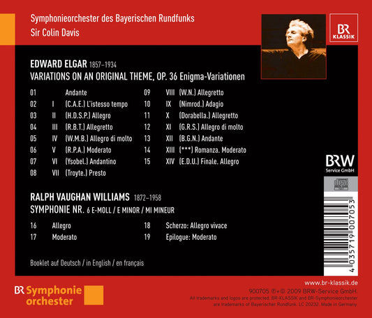 Elgar: Enigma Variations - Vaughan Williams: Symphony No. 6