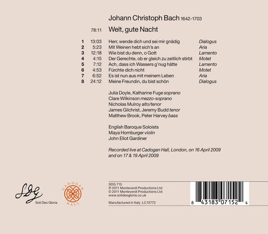 Bach: Welt, gute Nacht