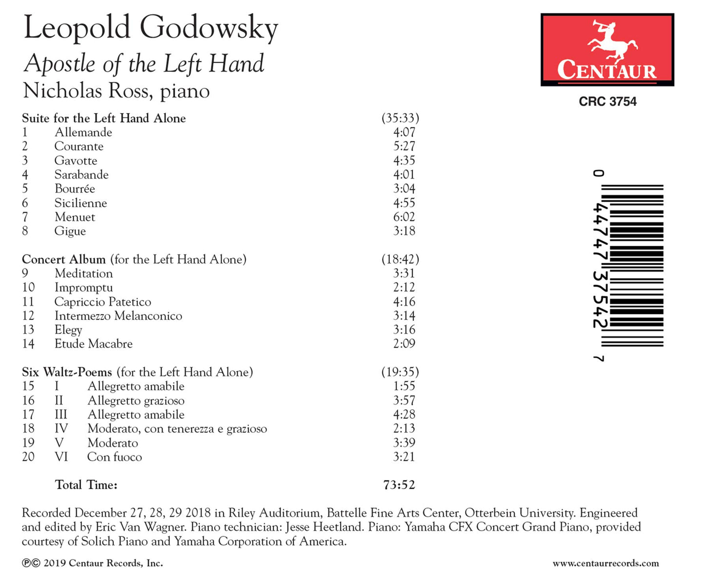 Godowsky: Apostle of the Left Hand