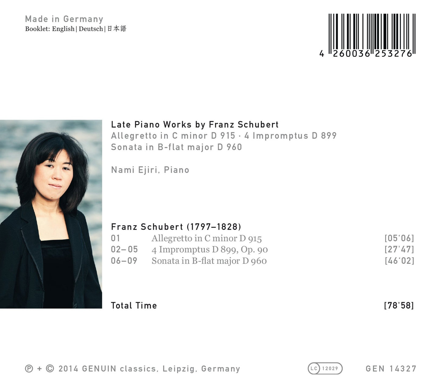 Late Piano Works by Franz Schubert