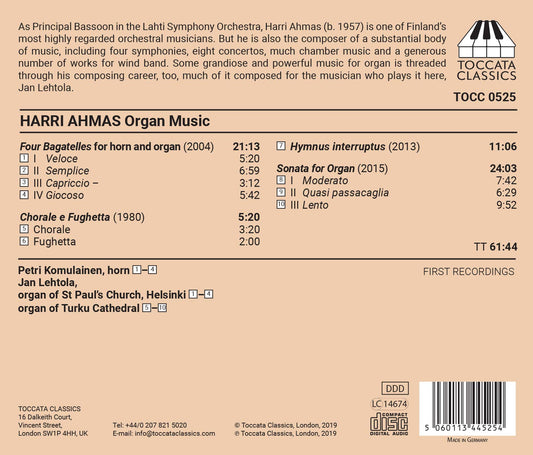 Ahmas: Organ Music
