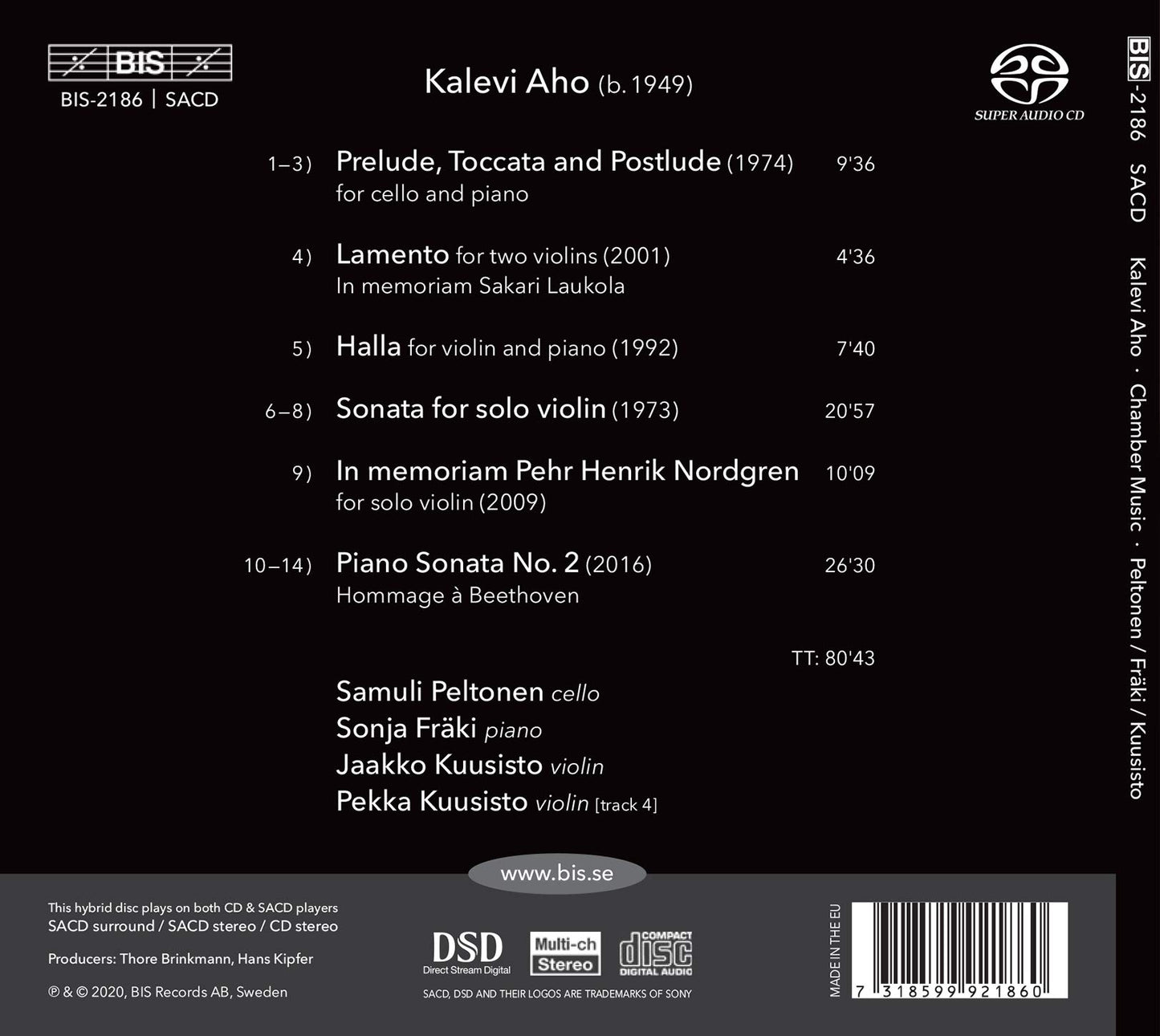 Kalevi Aho: Chamber Music