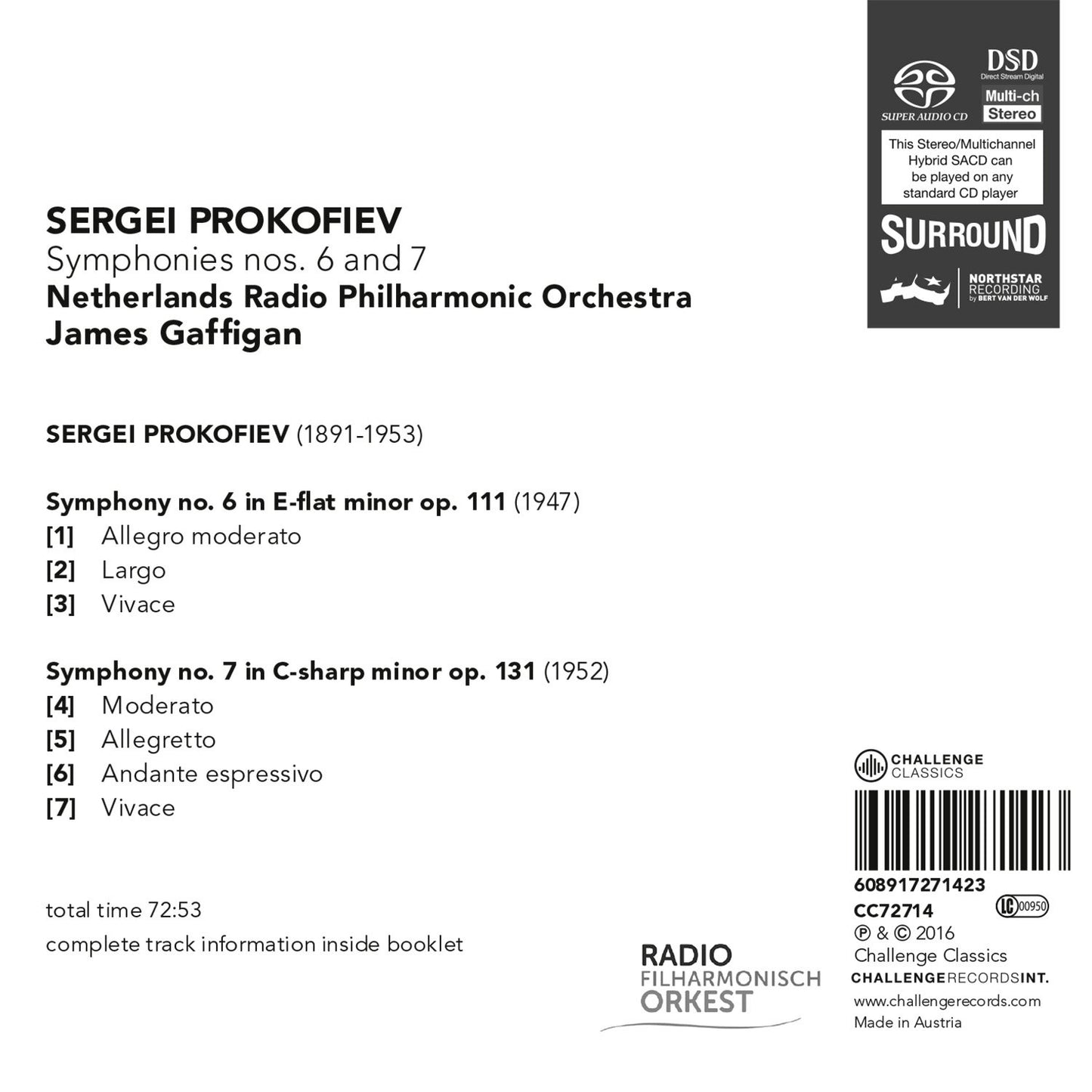 Symphonies nos. 6 and 7