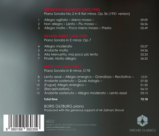 Rachmaninov, Grieg & Liszt: Romantic Sonatas