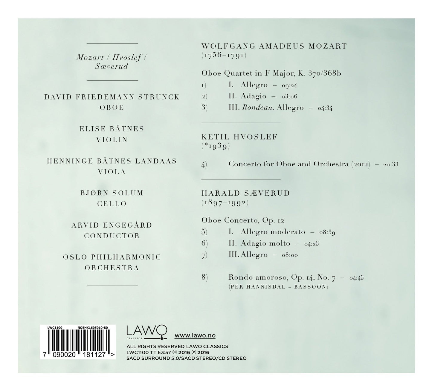 Mozart/Hvoslef/Sæverud
