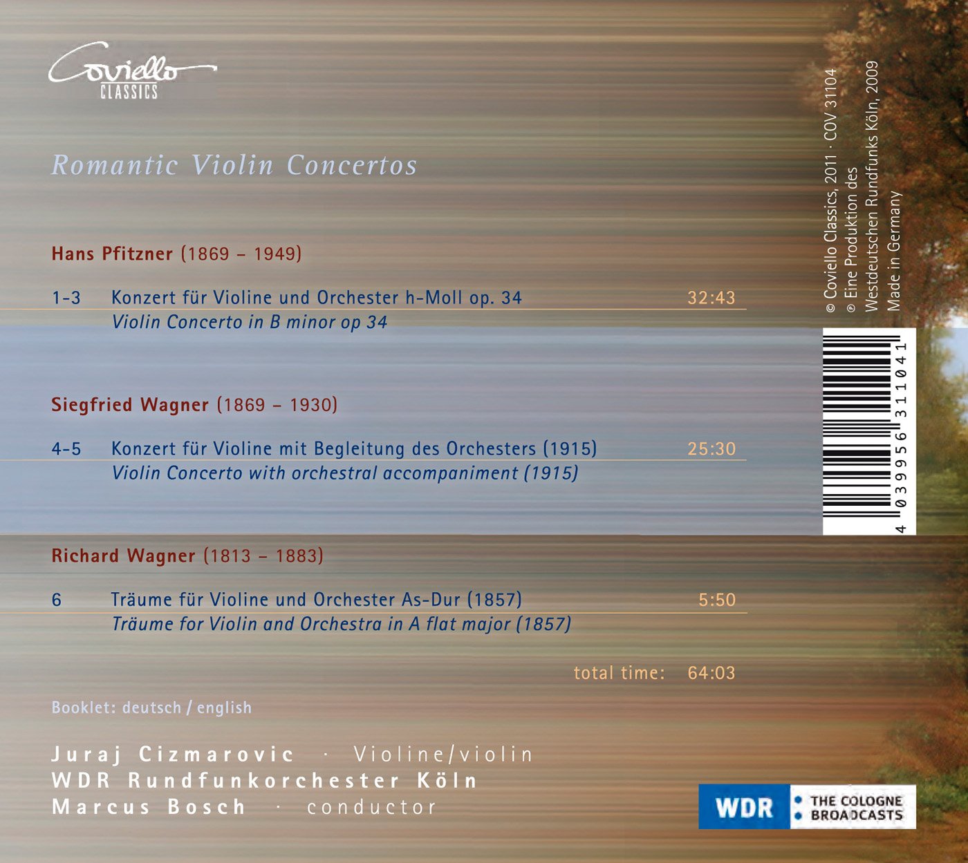 Romantic Violin Concertos