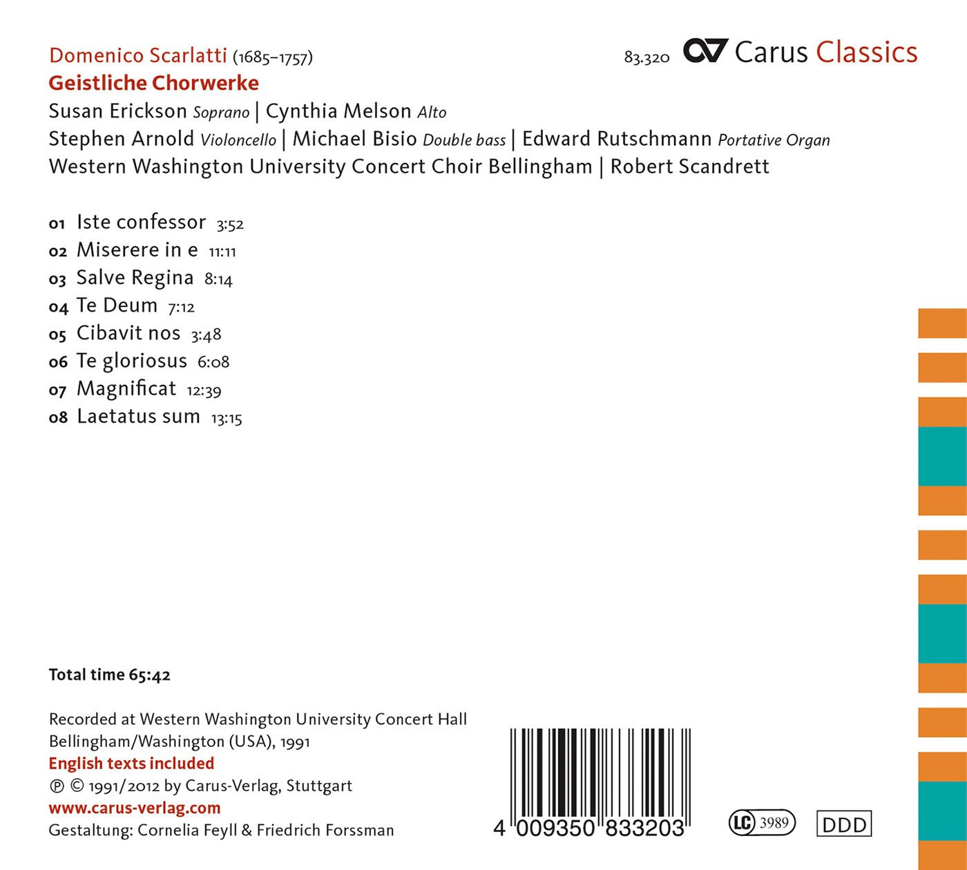 Scarlatti: Iste Confessor - Miserere in E Minor - Salve Regi