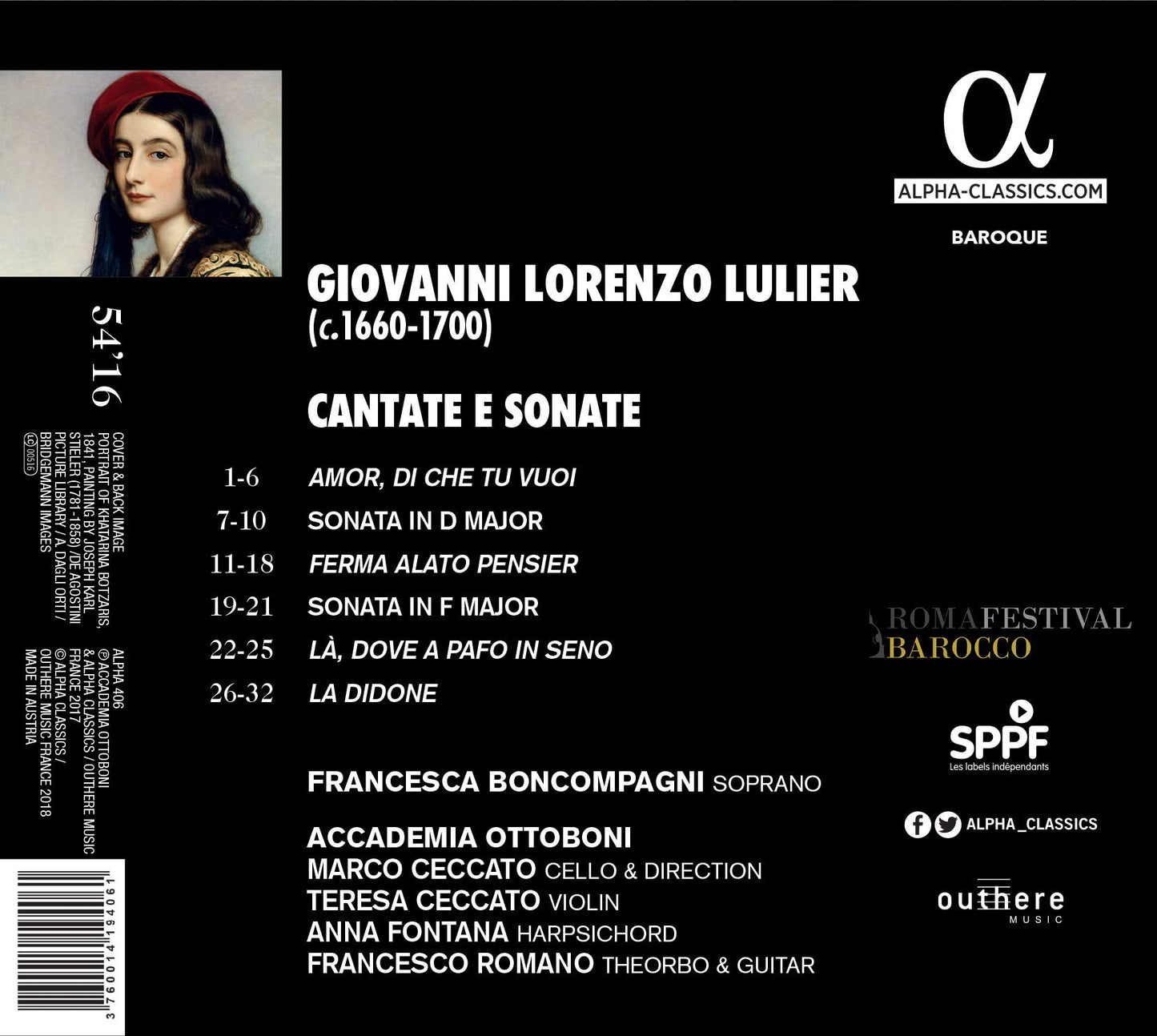 Lulier: Cantate e sonate