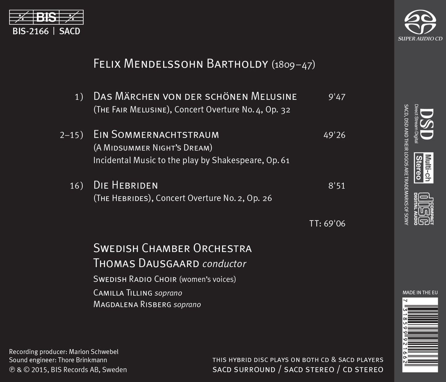 Mendelssohn: A Midsummer Night's Dream, The Hebrides & The F