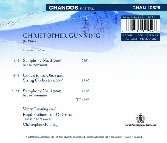 Gunning, C.: Symphonies Nos. 3 and 4 / Oboe Concerto