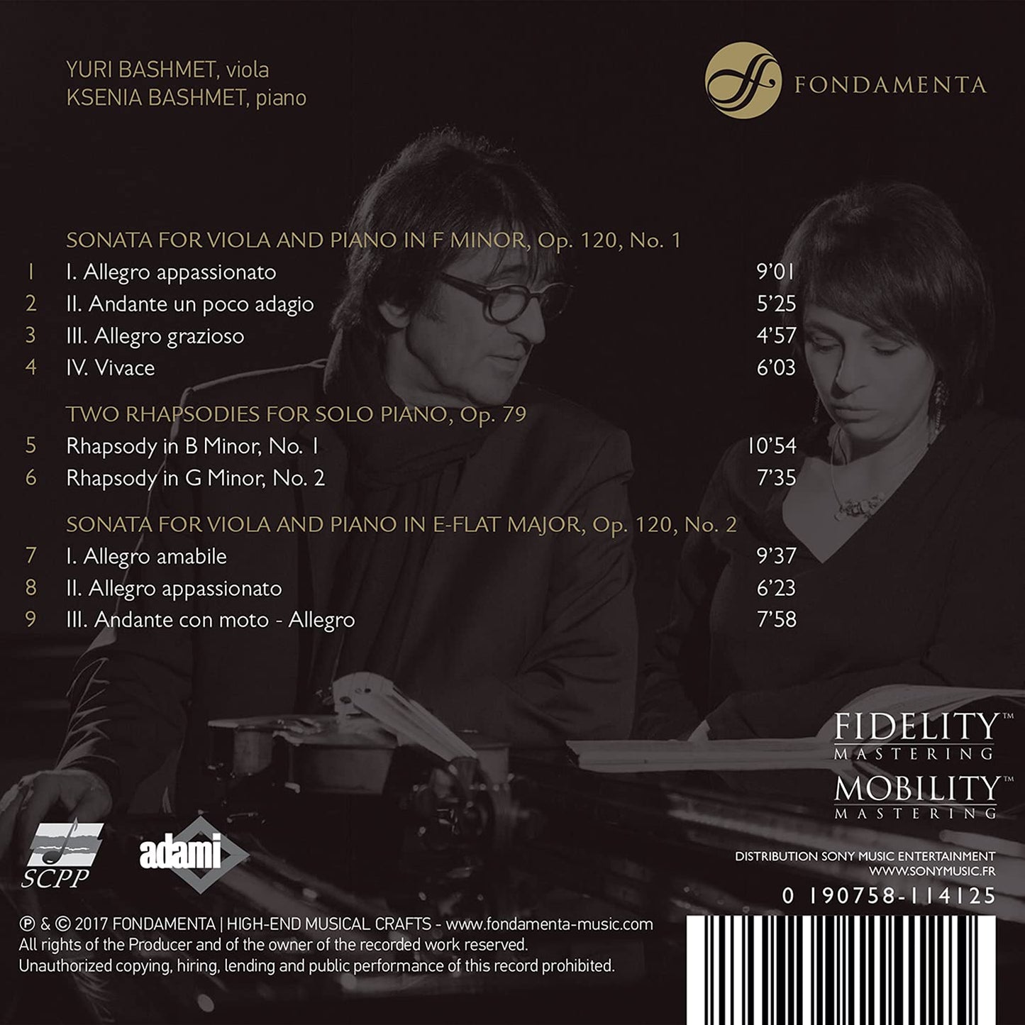 VIOLA SONATAS, OP. 120