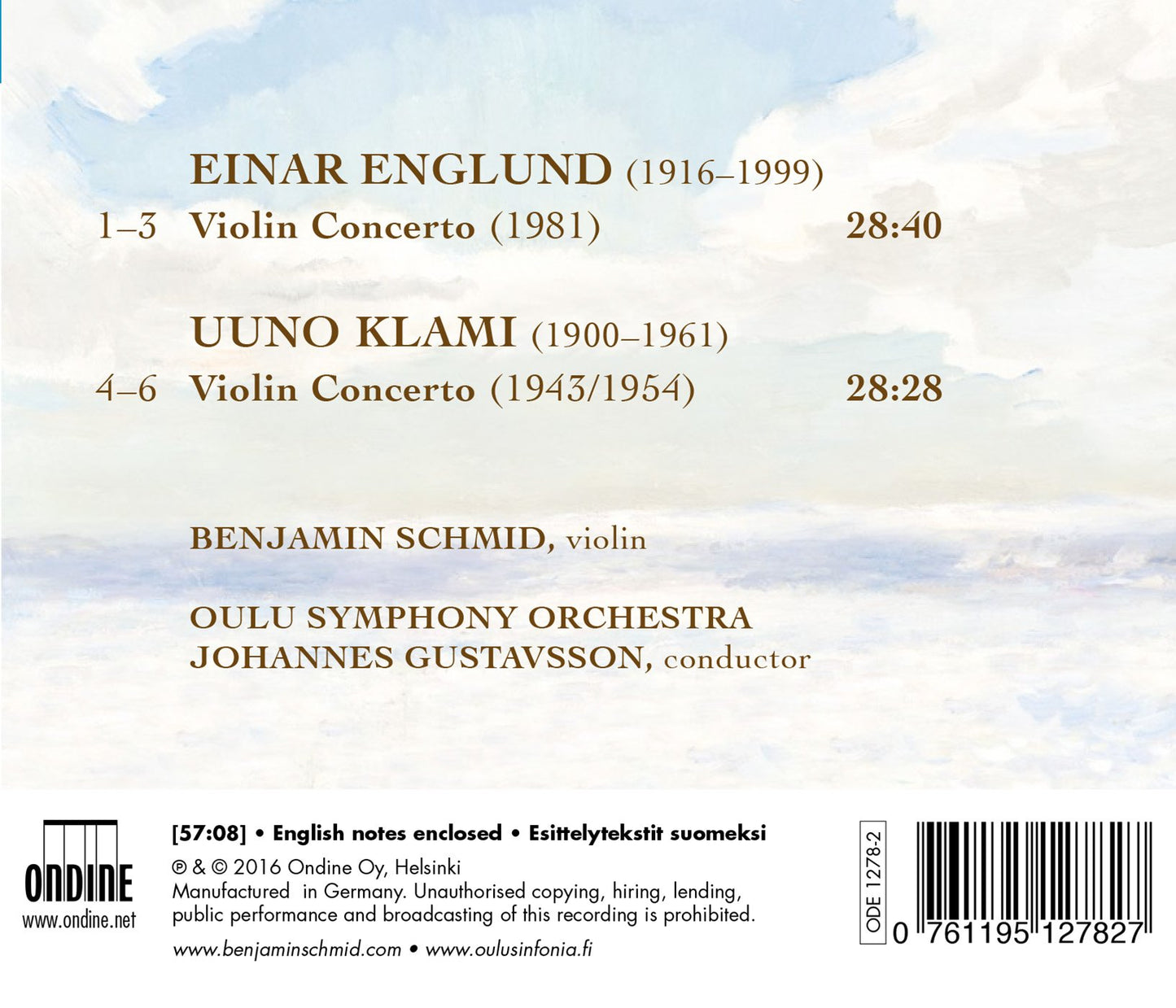 Klami & Englund: Violin Concertos