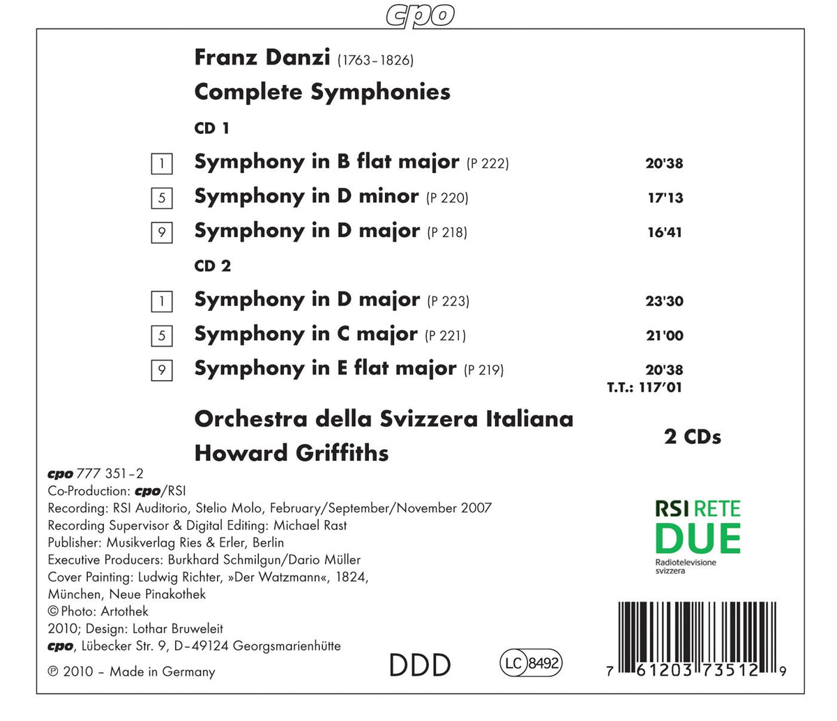 Danzi: Complete Symphonies