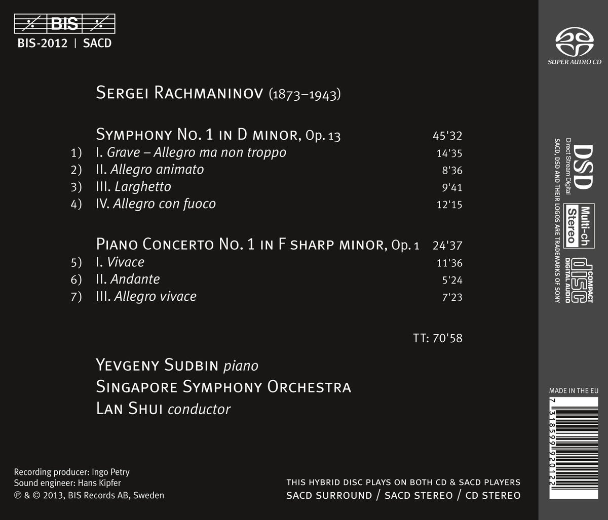 Rachmaninov: Symphony No. 1 & Piano Concerto No. 1