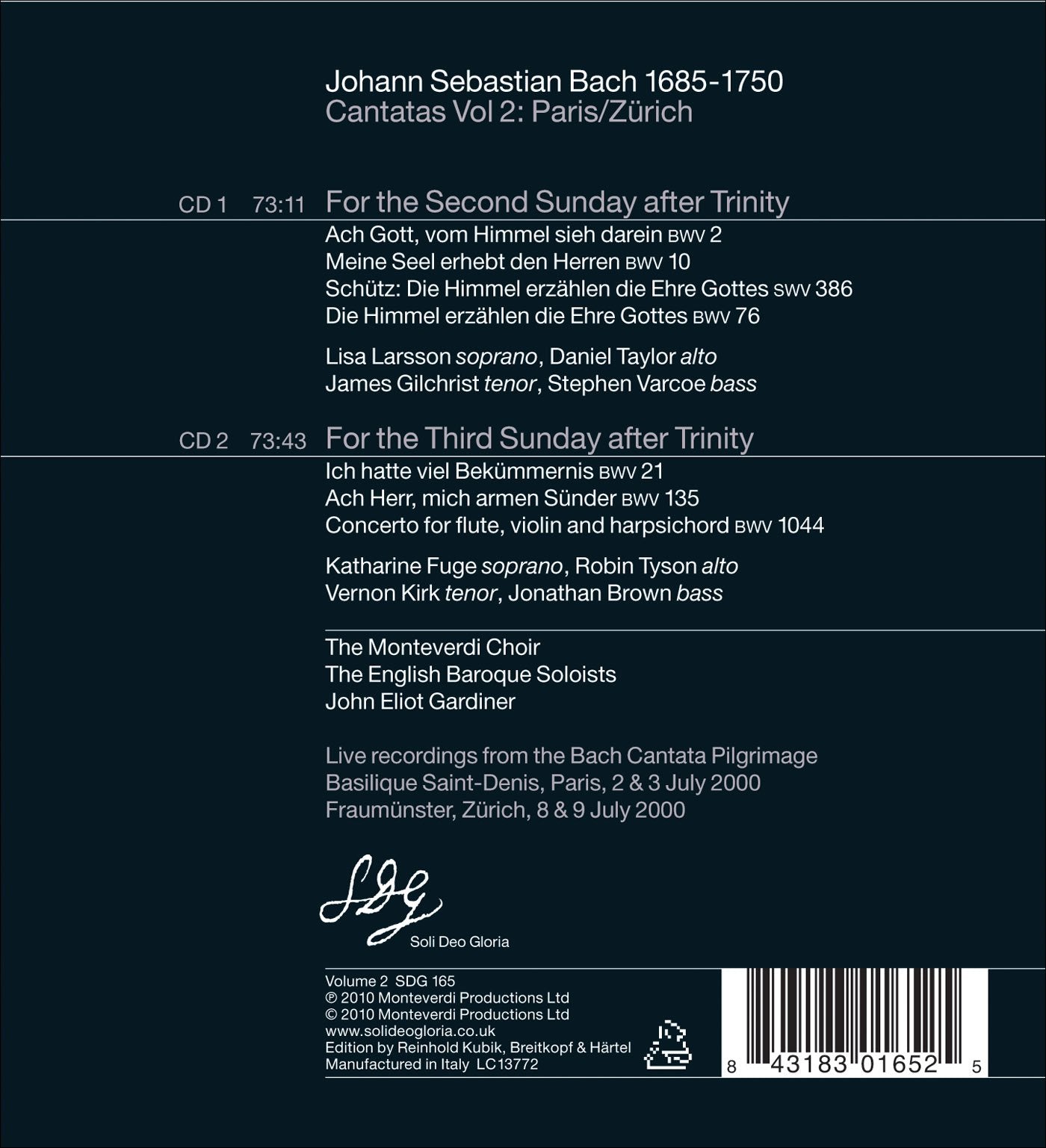 Bach: Cantatas, Vol. 2