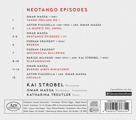 Cruixent, Massa, Milhaud & Piazzolla: Neotango Episodes