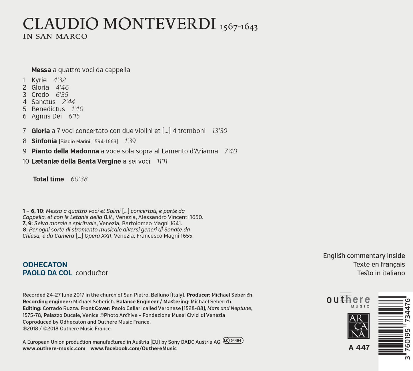 Monteverdi In San Marco