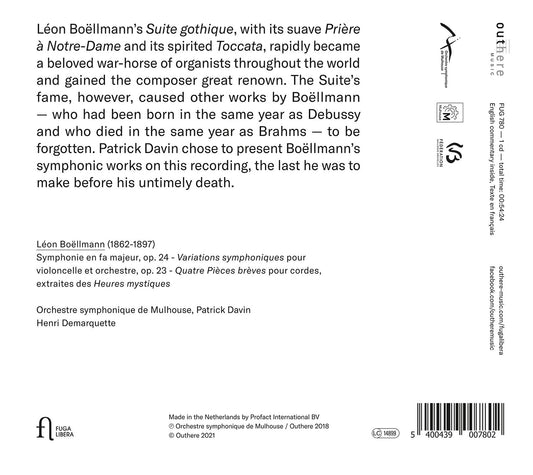 Boëllmann: Symphonie en fa majeur, Variations symphoniques &