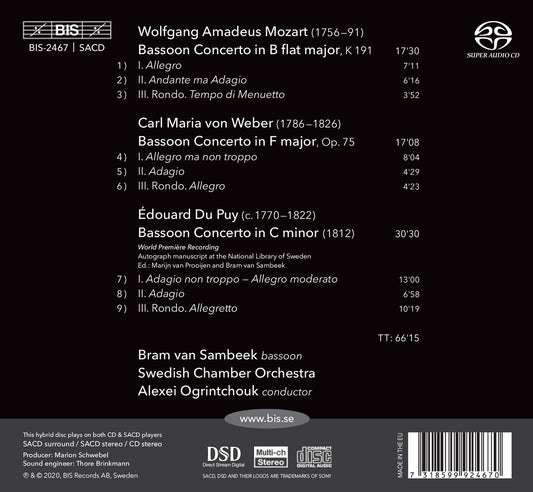 Mozart, Dupuy & Weber: Bassoon Concertos