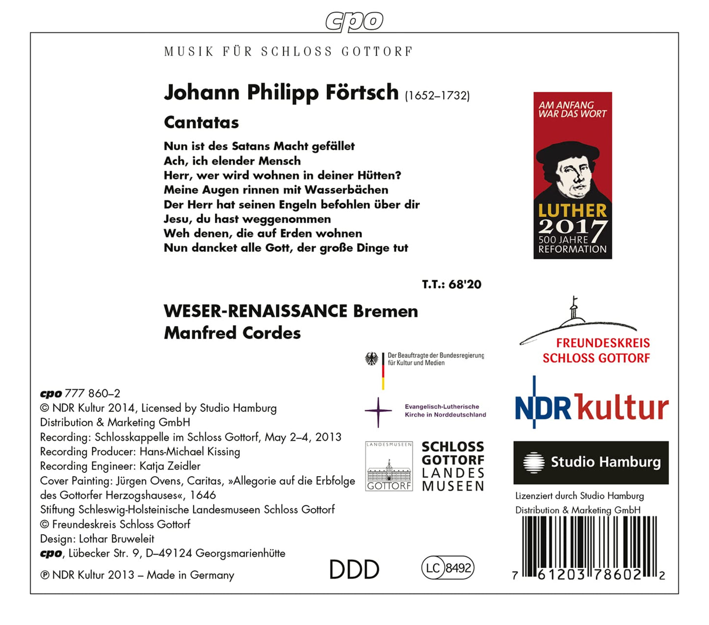 Fortsch: Sacred Concertos, Cantatas