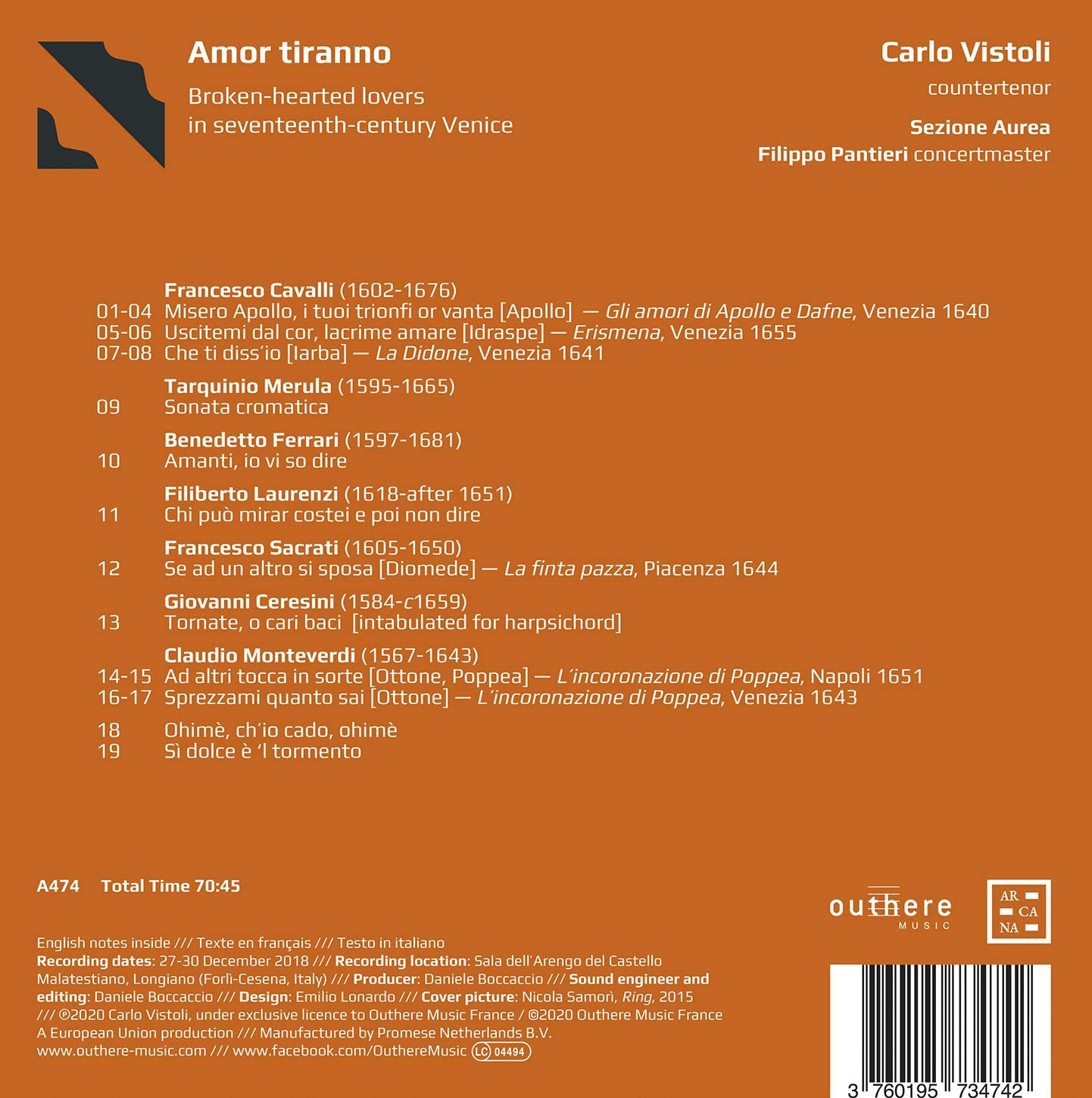 Amor tiranno - Broken-hearted Lovers in 17th Century Venice