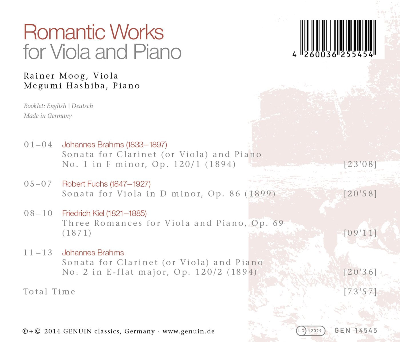 Romantic Works for Viola & Piano