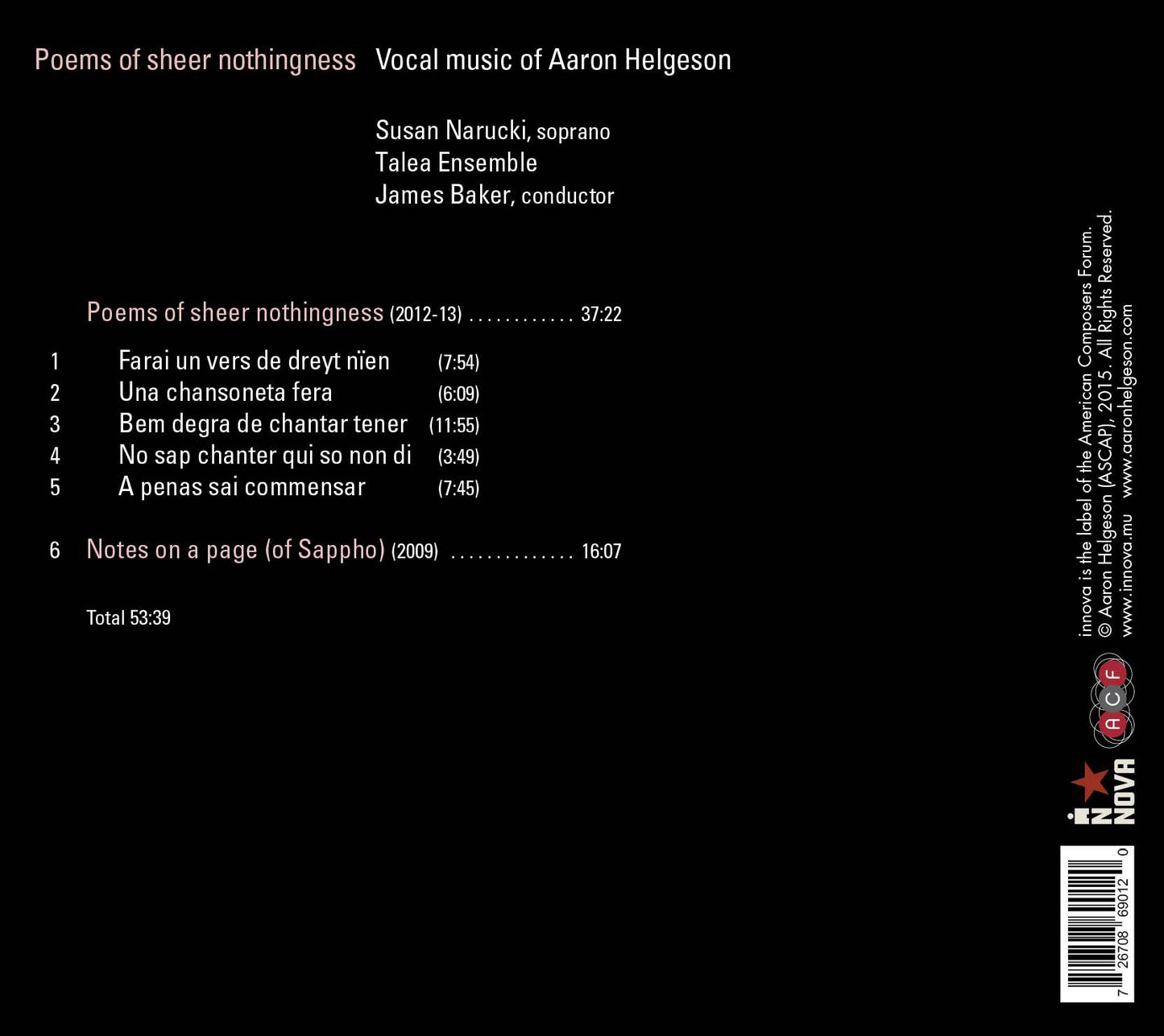 Aaron Helgeson: Poems of Sheer Nothingness