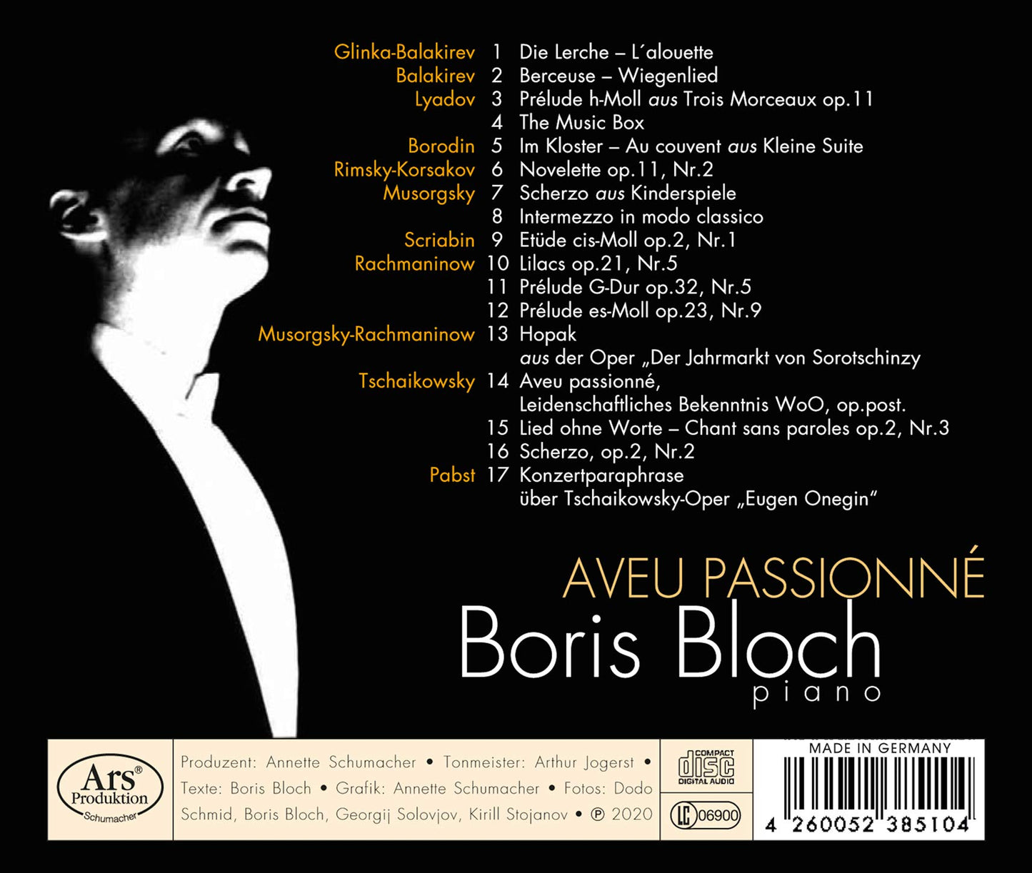 Aveu Passioné - Piano Works, Vol. 10