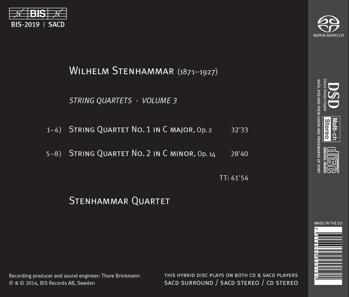 Stenhammar: String Quartets Nos. 1 & 2