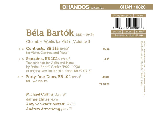 Bartók: Chamber Works for Violin