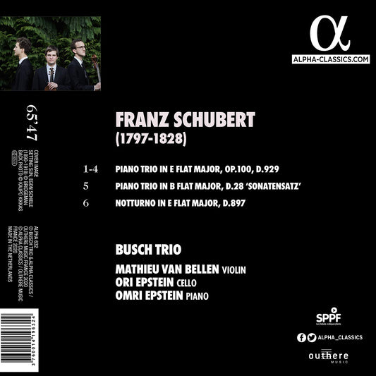 Schubert: Trio Opus 100, Sonatensatz & Notturno