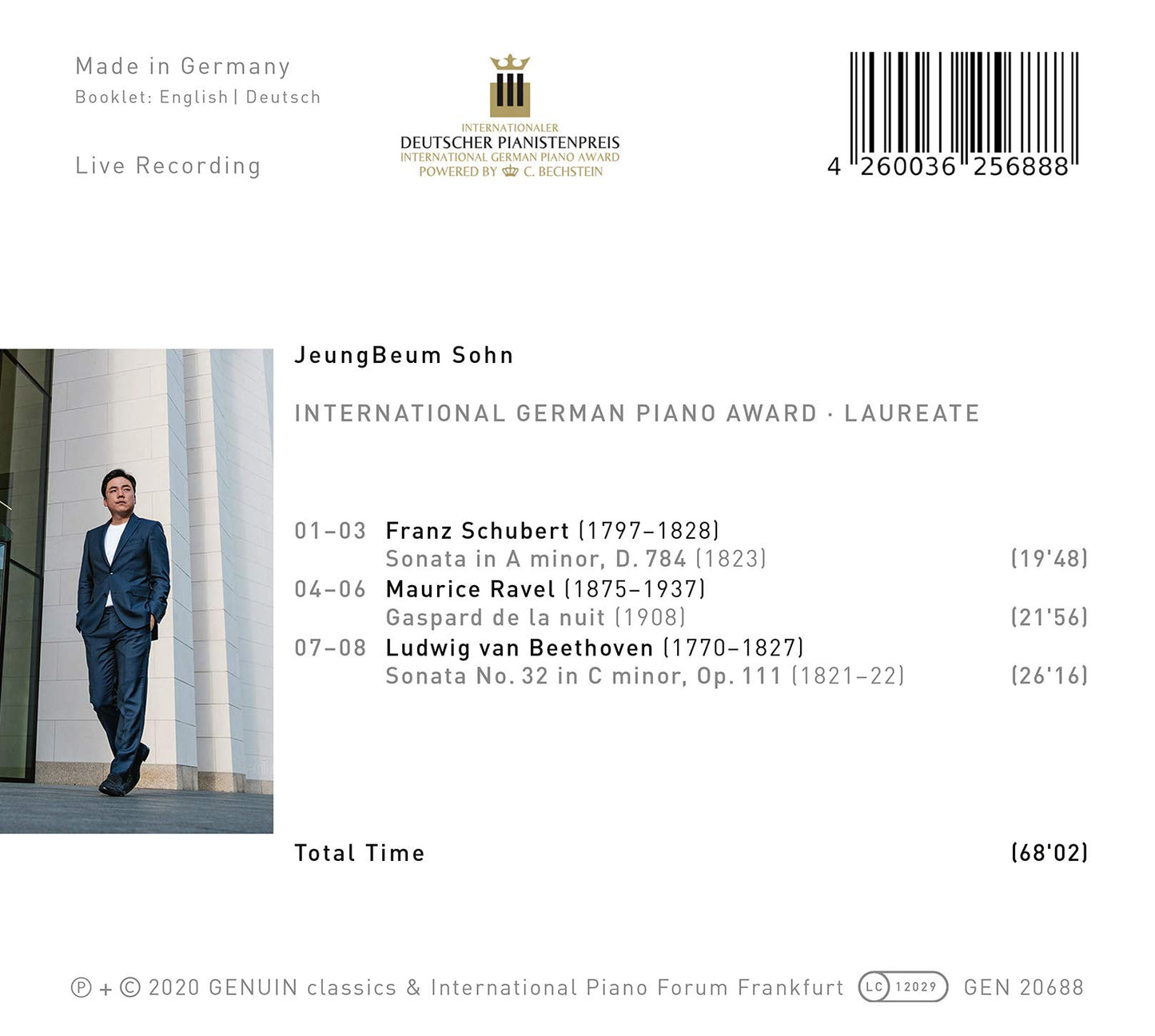 Works by Franz Schubert, Maurice Ravel & Ludwig van Beethove