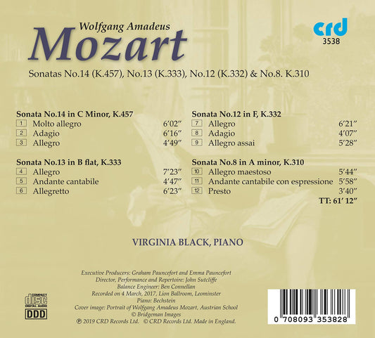Mozart: Sonatas Nos. 8, 12, 13, 14
