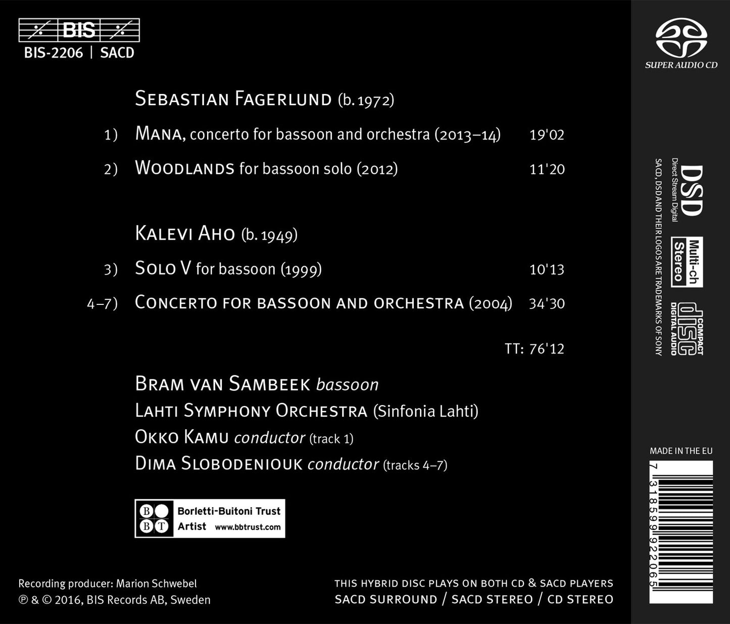 Fagerlund & Aho: Bassoon Concertos