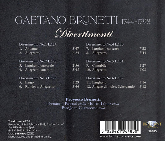 Brunetti: Divertimenti