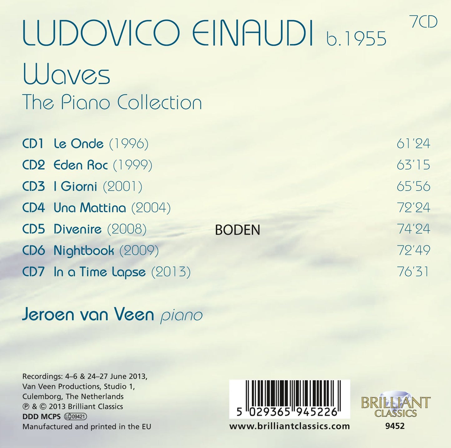 Einaudi: Waves, The Piano Collection
