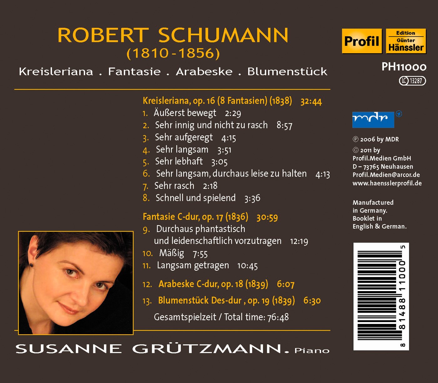 Schumann: Kreisleriana - Fantasie - Arabeske - Blumenstück
