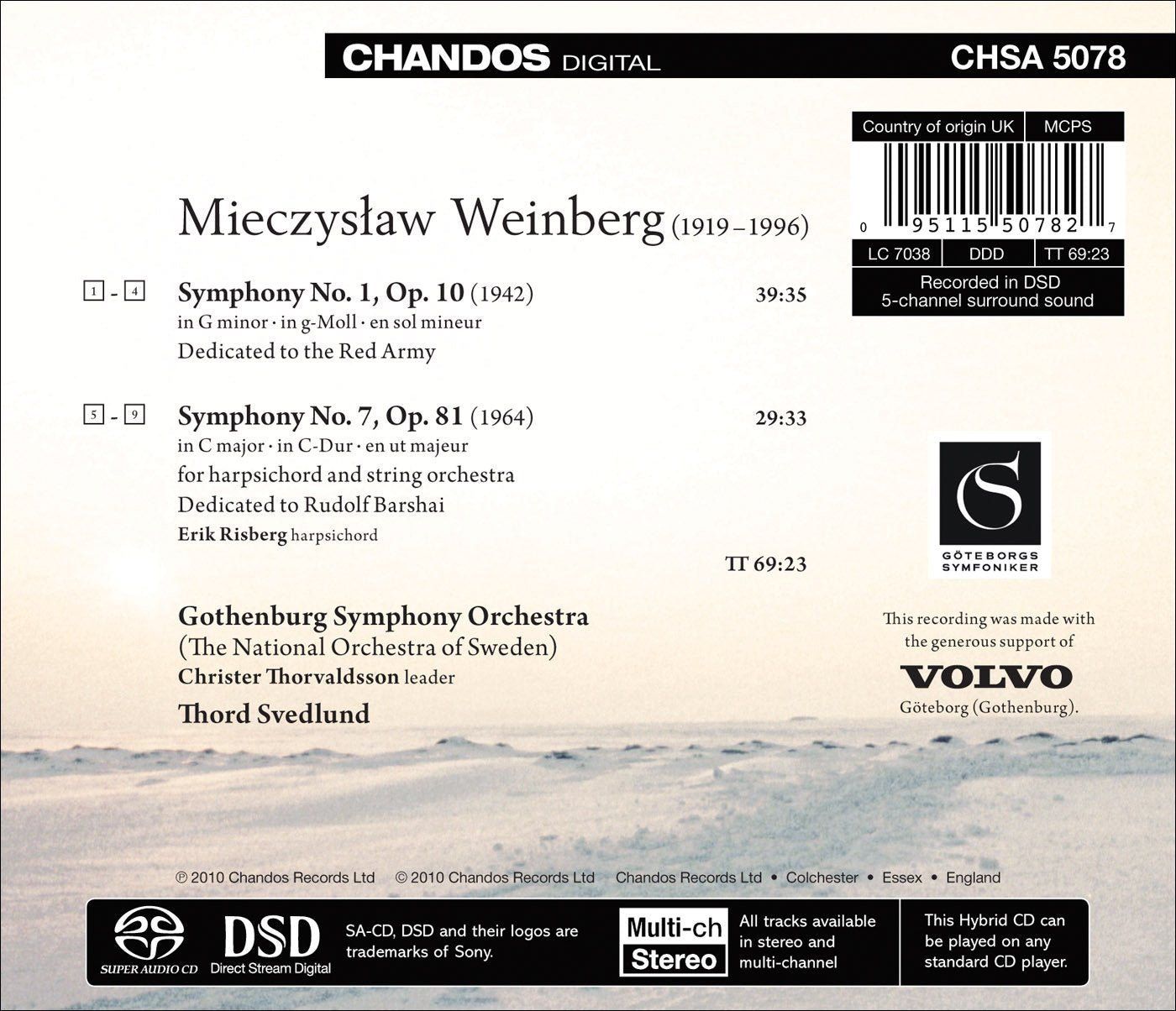 Weinberg: Symphonies Nos. 1 & 7