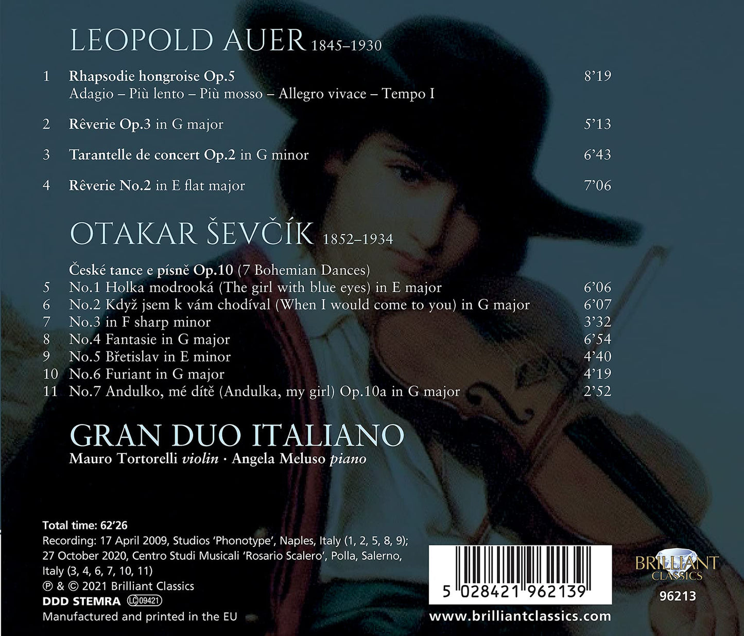 Ševcík: 6 Czech Dances and Airs - Auer: Hungarian Rhapsody -