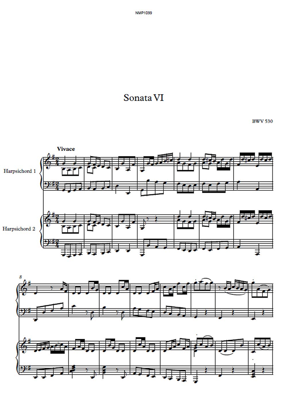 SONATA NO. 6 IN G MAJOR
