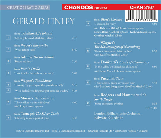 GREAT OPERATIC ARIAS (Sung in English), VOL. 22 - Finley, Ge