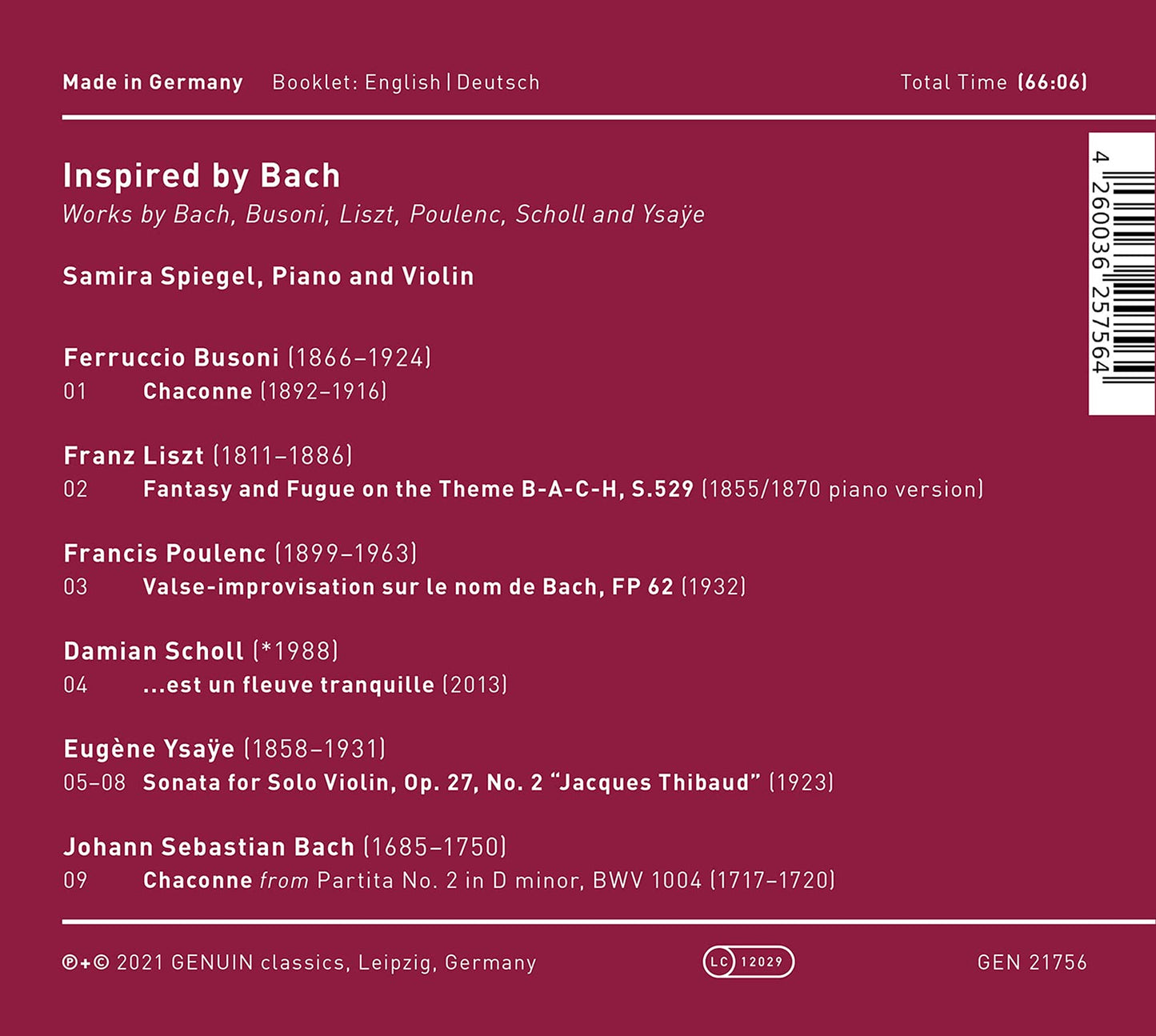 INSPIRED BY BACH
