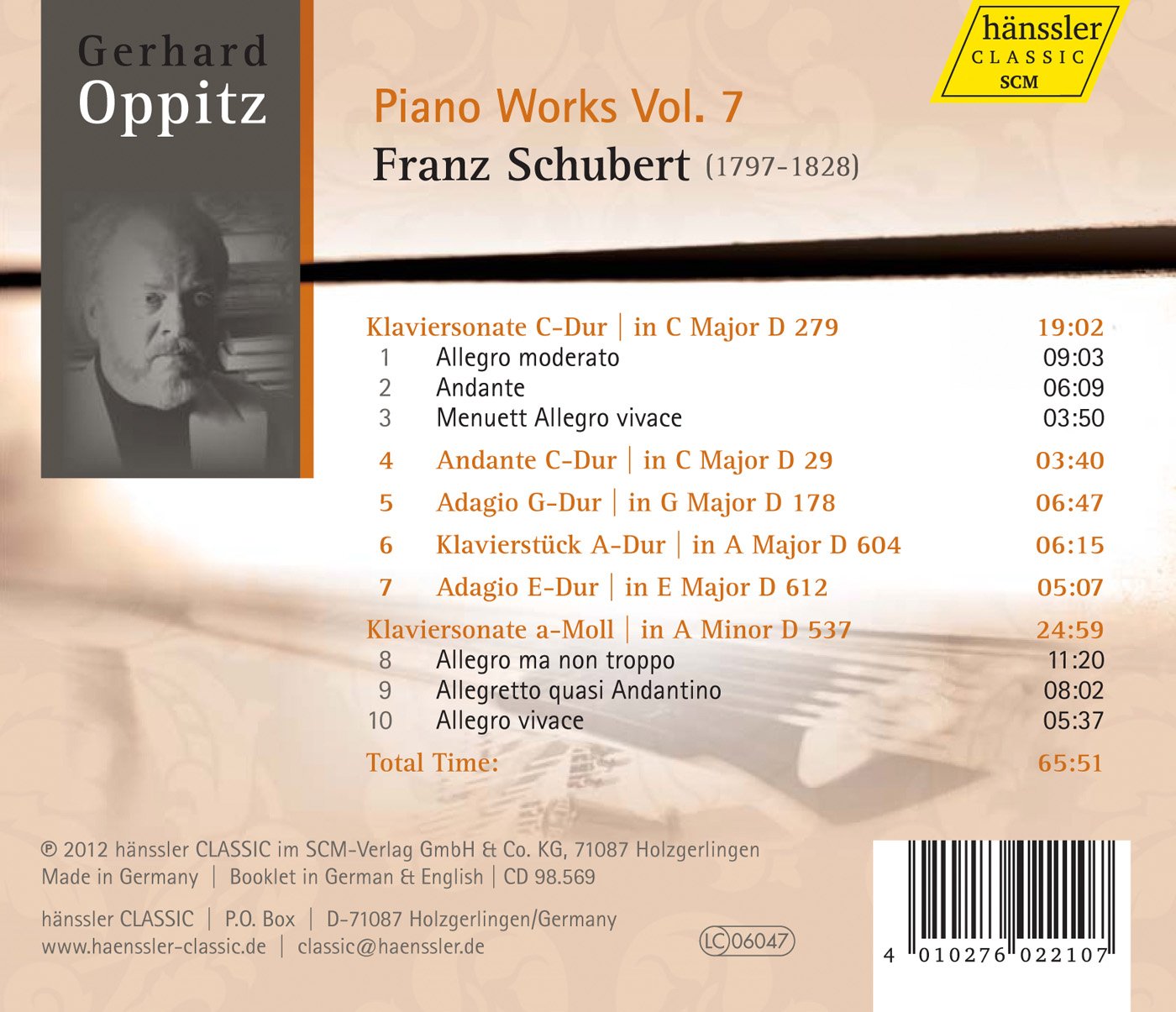 Schubert: Piano Works, Vol. 7