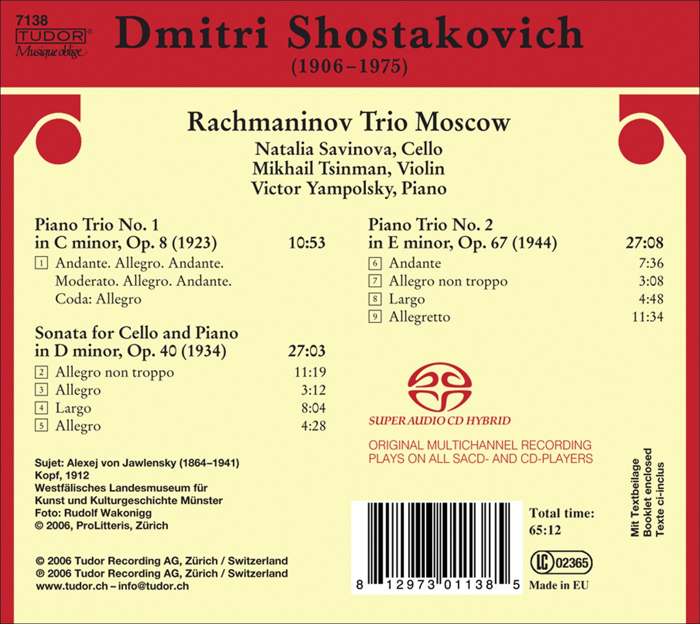 PIANOS TRIOS NOS. 1 & 2, CELLO