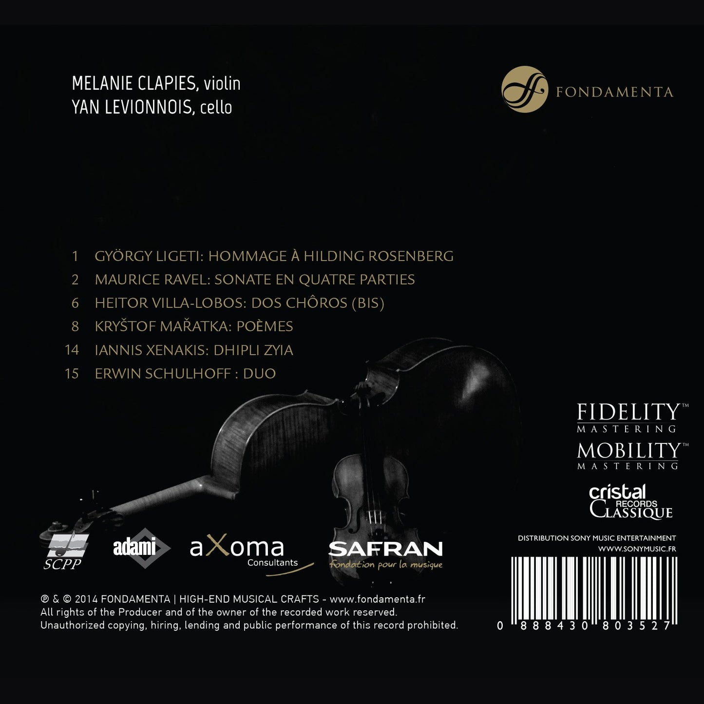 Pierrots Lunaires: Violin & Cello Duos