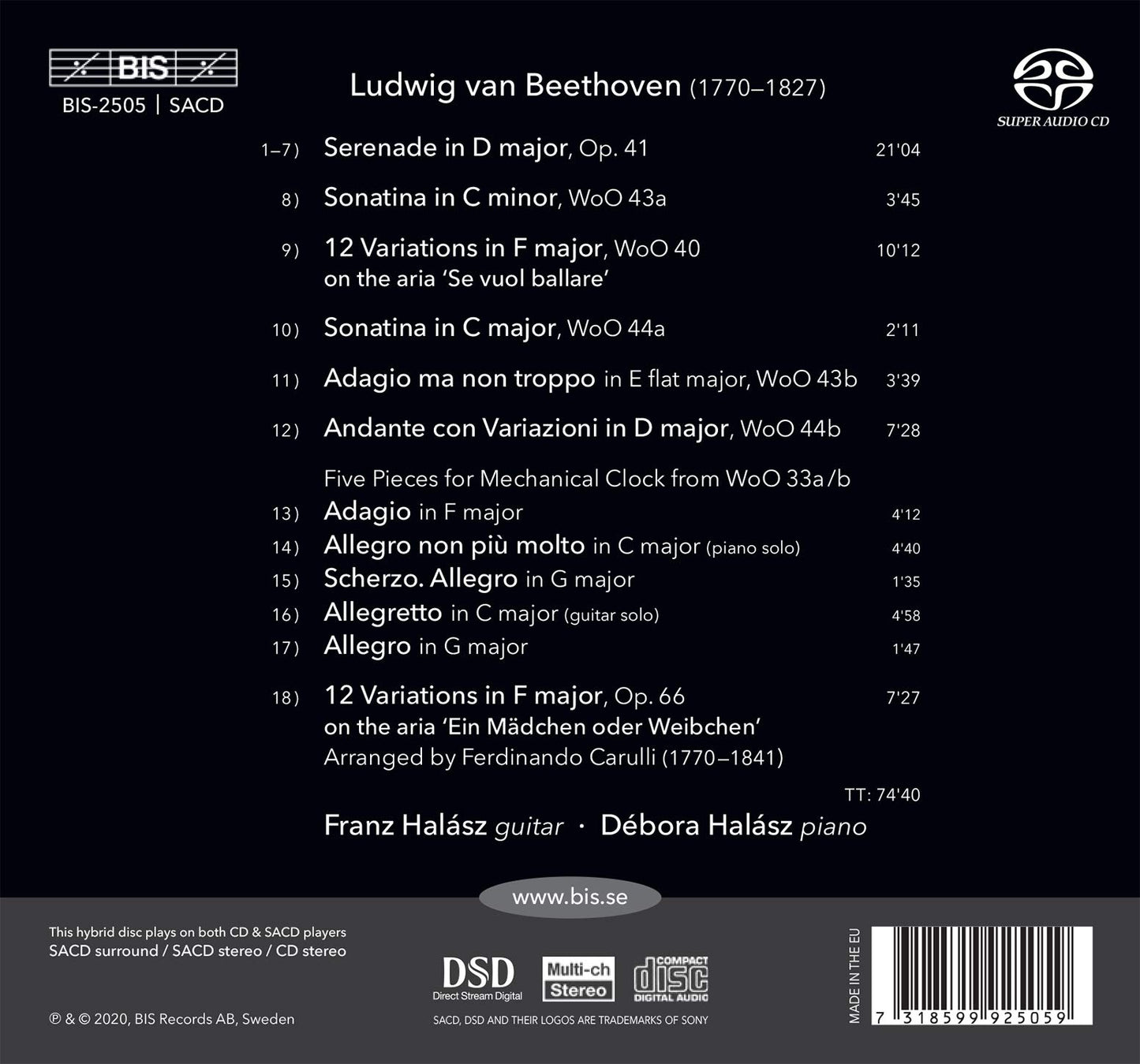 Beethoven: Works for Guitar and Piano