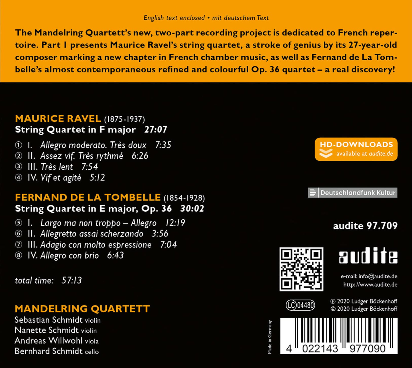Ravel: String Quartet in F Major - Tombelle: String Quartet