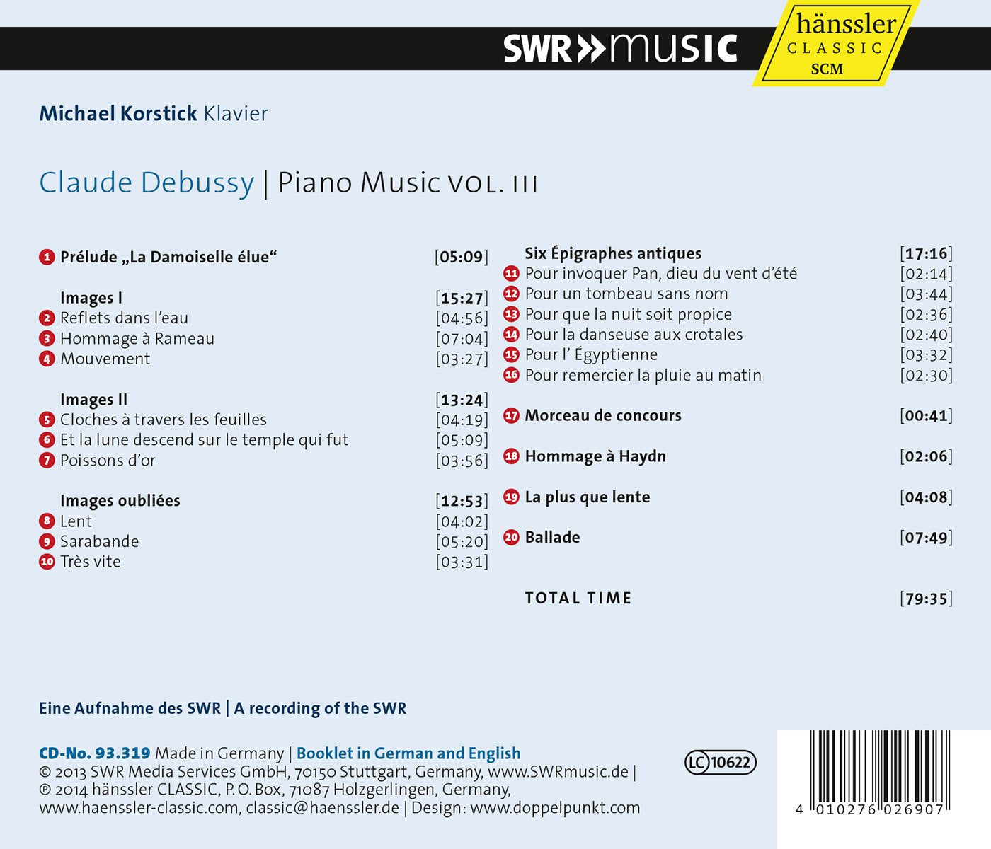 Debussy: Piano Music, Vol. 3