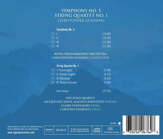 Christopher Gunning: Symphony No. 5 - String Quartet No. 1